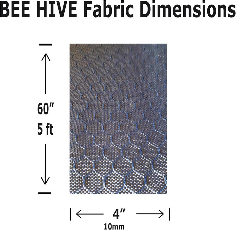 KARBXON - 4 in x 5 ft – Beehive Weave - Carbon Fiber Aramid Fabric - Blue - 3K - 240g/meter - Beehive Weave 4” Wide Hemmed Fabric for Repair, DIY Projects (5, Ft) - Image 3